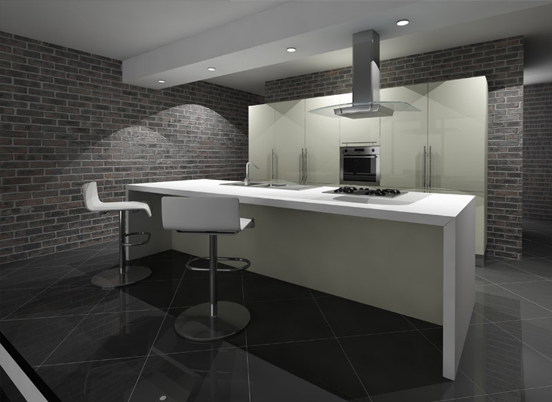 Modern basement kitchen