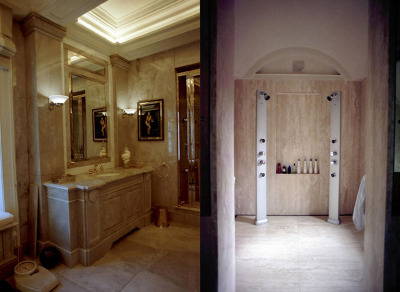 Natural stone bathroom