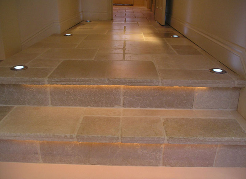 Natural stone flooring