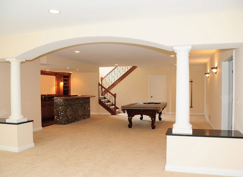Basement conversion with pool table