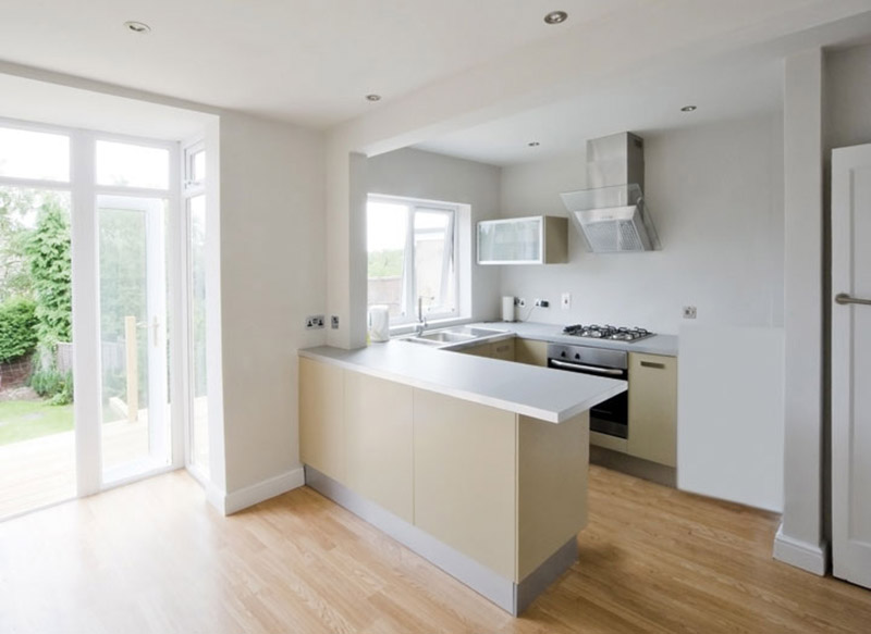 Open plan kitchen and living space